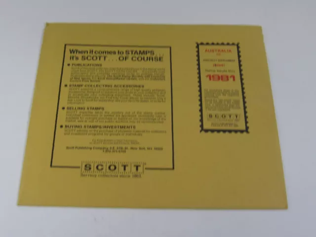 Scott Australia #35 1981 Sealed Specialty Supplement 210S081 Stamp Album Pages