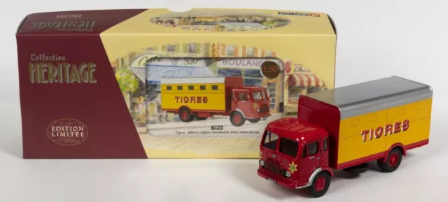 CORGI 72912 1/50 FRENCH Simca Cargo Fourgon avec Pancartes Pinder Tigres See des