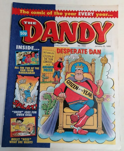 COMIC - Vintage British Comic The Dandy Fun For Boys & Girls No. #2983 Jan 1999