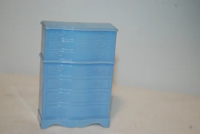 Renwal Plastic Dollhouse Furniture Vintage Blue Dresser B-85