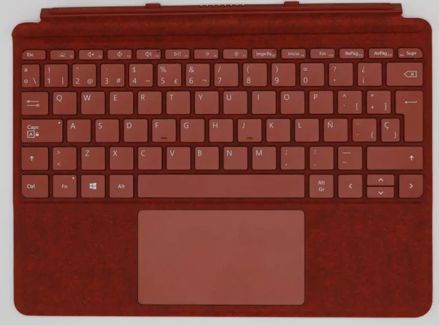 Microsoft Surface Go Type Cover - QWERTY espagnol - Rouge coquelicot [Nouveau]