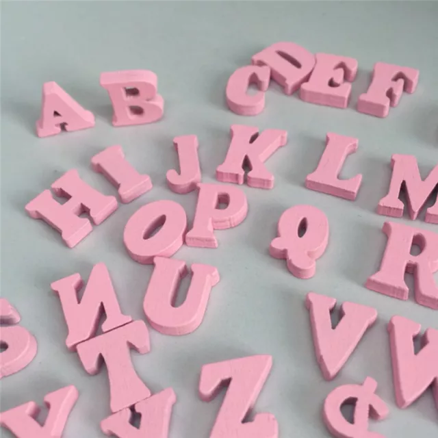 100 Pcs Wooden Crafts Accessories Alphabet Letters Wedding Decoration Chip