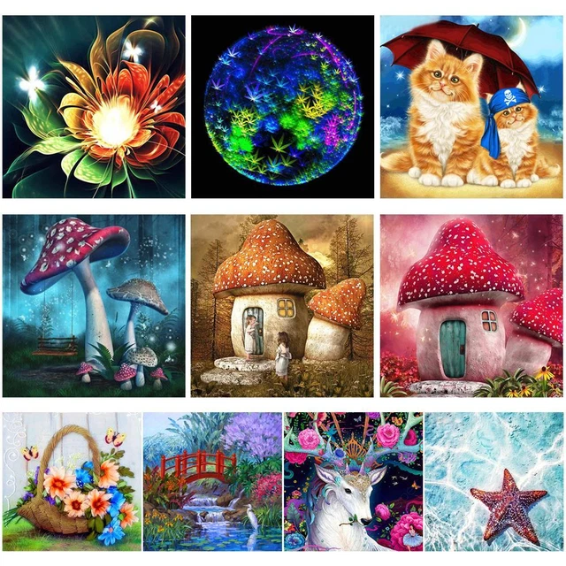 Round Full Drill 5D DIY Diamond Painting Embroidery Cross Stitch Home Decor Gift