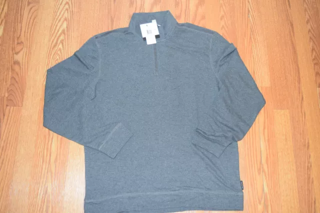 NWT Mens CALVIN KLEIN 1/4 Zip Sweater Charcoal Heather Size M Medium