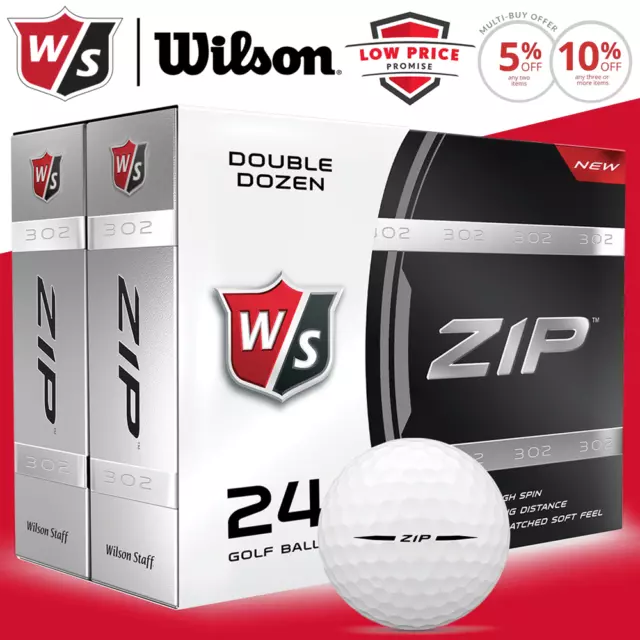 Wilson Staff Zip Tour Golf Balls / 24 Ball Bonus Pack / Double Dozen Box