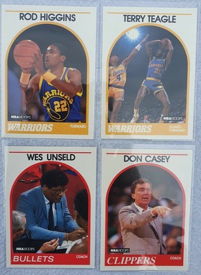 Basket-ball NBA Hoops 89/90 Lot de 5 cartes Charlotte Hornets Bougues Curry 