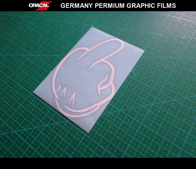 MICKEY MOUSE HAND middle finger Back off JDM Window decal Car Vinyl