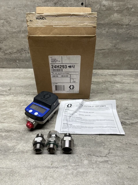 Graco 24H293 SDI15 Electronic DEF Meter Kit W/ Fittings, 24G738 , New Read Descr