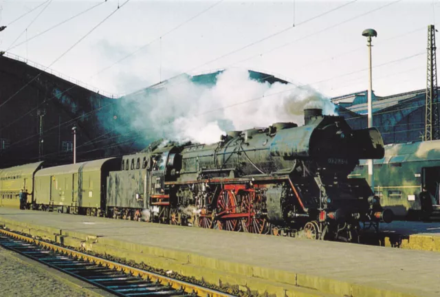 Postkarte: Schnellzugdampflok 03 2155 der DR in Leipzig Hbf 01.09.1976