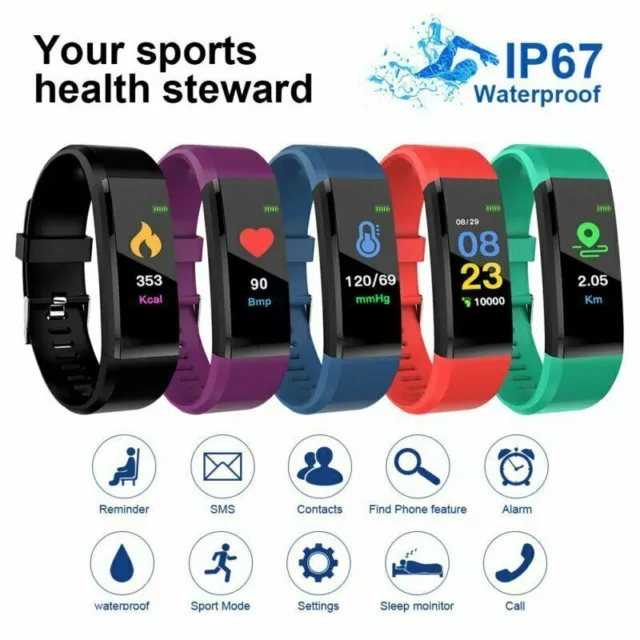 ADULT Kid Fitbit Fitness Smart Watch Band Sport Activity Tracker STEP COUNTER UK