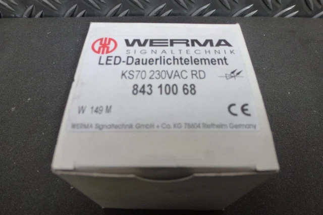 Werma Signaltechnik LED Dauerlichtelement 84310068 KS70 230VAC RD 843 100 68 rot