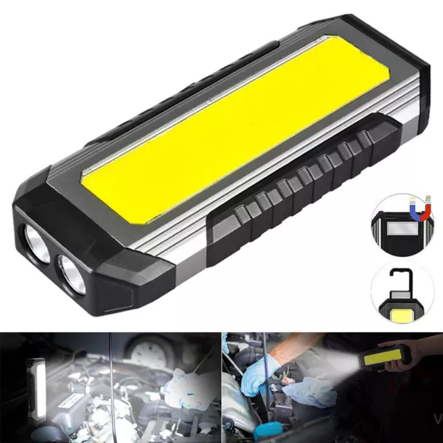 LED COB Rechargeable Work Light Magnetic Torch Cordless Inspection Lamp Charger