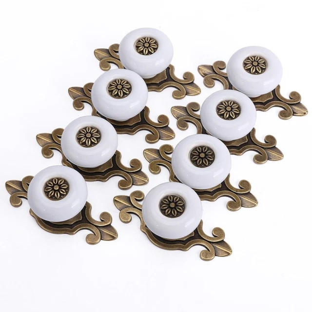8 Pcs Boutons De Porte Placard Poignées Meuble Vintage Tiroir