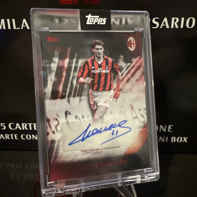 Carte Collection Topps AC Milan 125 Years - Daniele Massaro Auto /25, édition I Rossoneri