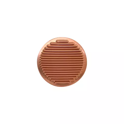 Grille Rond De Aération Cuivre Encastré ø120mm Embout Plastique Avec Filets