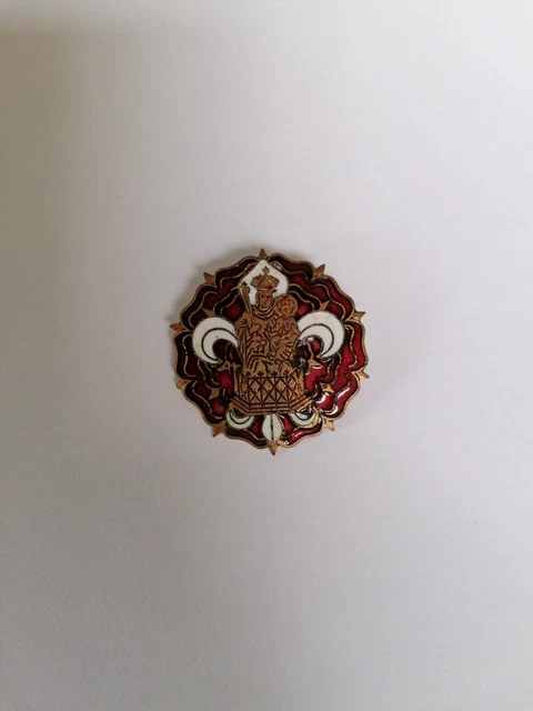 Broche Ancienne émaillée Ou Micro Mosaïque Motif Fleur - Occasion - Bijou Vintage