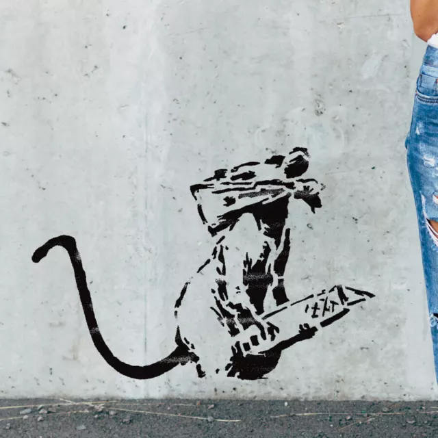 Banksy Panda Guns STENCIL Wall Art Graffiti Template Airbrush Urban Mylar
