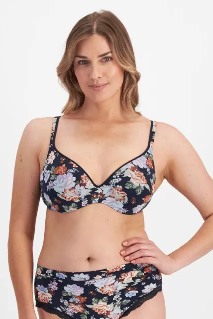 New Berlei Barely There Contour Bra - Vintage Botanical - 2 Pack