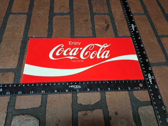 Vintage Enjoy Coca Cola Sticker Decal Large 12×6 USA