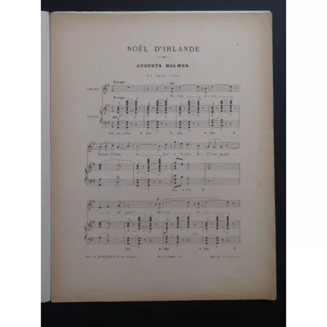 HOLMÈS Augusta Noël d'Irlande Chant Piano 1897 3
