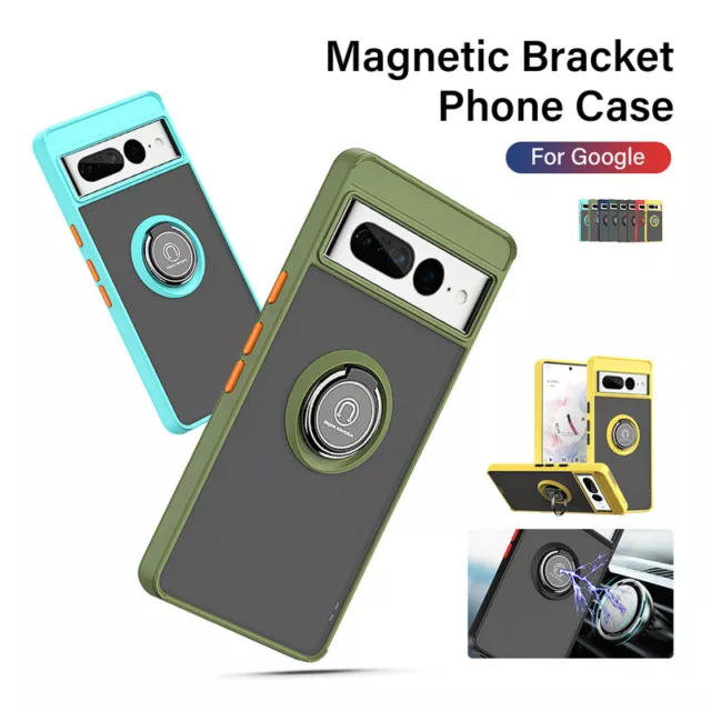 Shockproof Ring Case For Google Pixel 6 7 Pro Soft Hard Matte Clear Back Cover