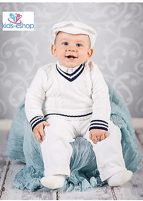 Baby Boy Toddler White Sailor Smart Outfit Christening Wedding Formal Party