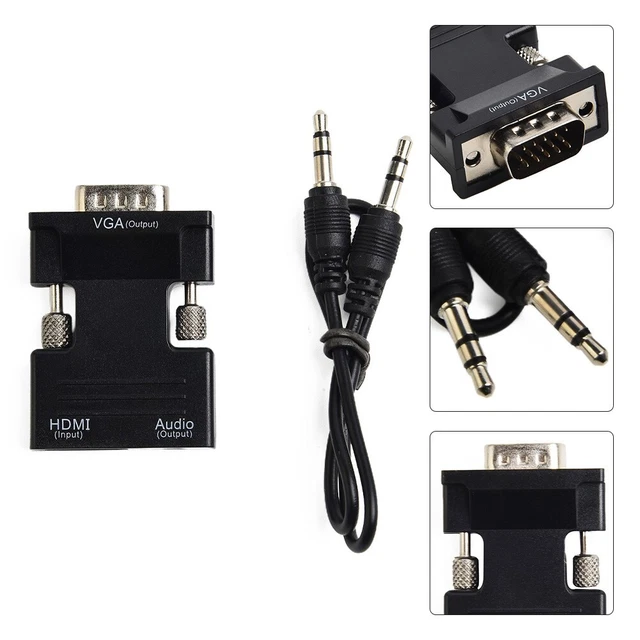 Adaptateur VGA 1080P résolution 48*46*10 mm sortie câble pour moniteur ordinat