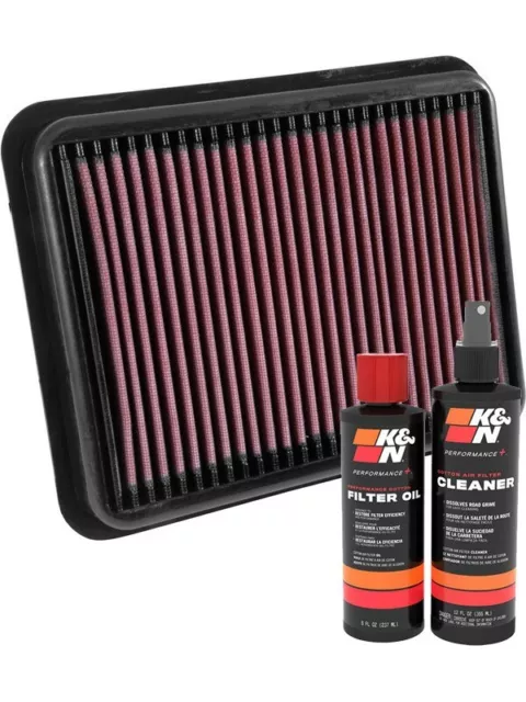 K&N Air Filter 33-3062 + Recharge Kit