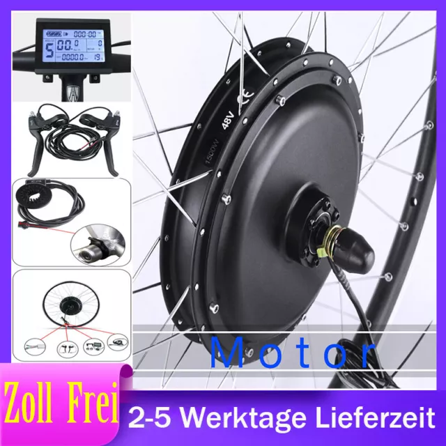 36V 48V e-bike umbausatz Mit Akku 26" 28" 700C Freewheel LCD fahrrad Nabenmotor