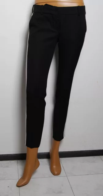 Balmain Women Black Jogger Trousers 100% Wool Cropped Casual Sweatpants Sz FR 36