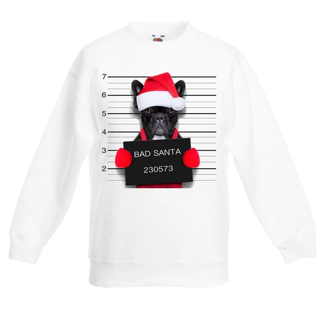 Bad Weihnachtsmann Mops Hund Weihnachten Kinder Sweatshirt - Vater Geschenk