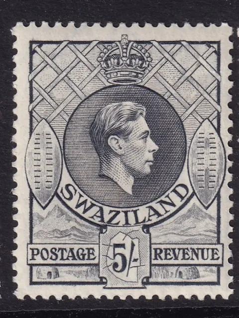 Swaziland 5/- SG37 P13½ x 13 Cat £70 - mounted mint