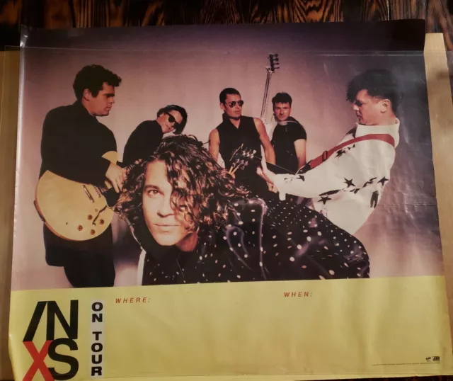 INXS 1990 Unused X On Tour Concert Poster Michael Hutchence