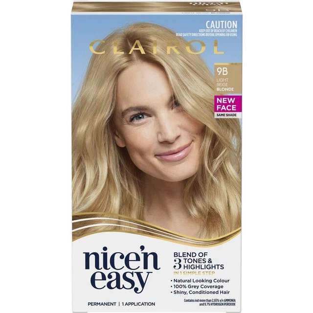 CLAIROL NICE 'N Easy Permanent Hair Colour Natural Light Beige Blonde