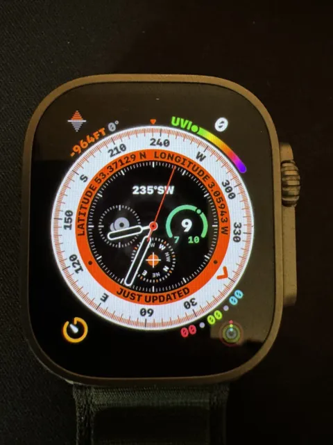 Apple Watch Ultra 49mm Titanium Case with Green Alpine Loop, Large (GPS +... 2