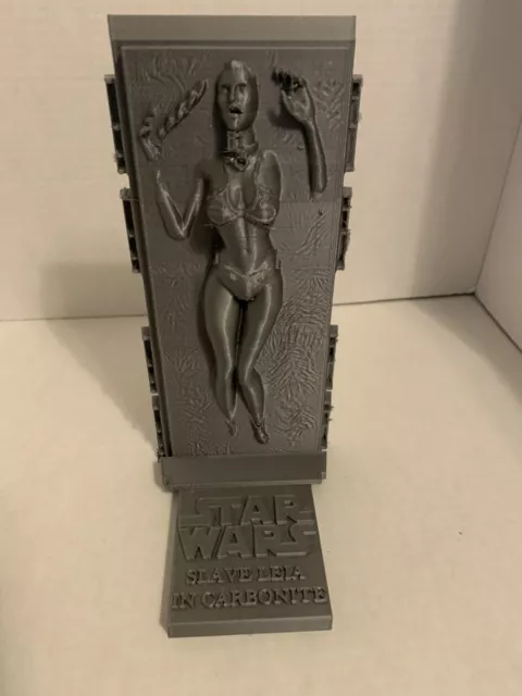 3D Printed Star Wars Princess Leia in carbonite statue about 6 inches tall