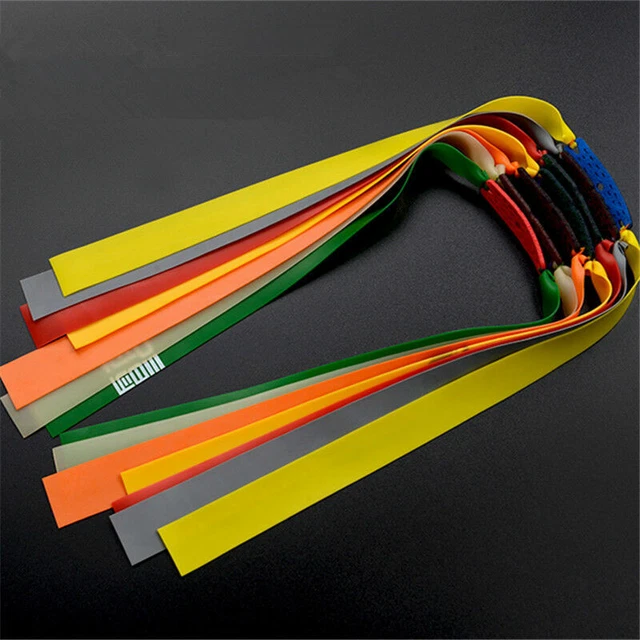 10X Flat Elastic Rubber Band Outdoor Slingshot Replacement New Catapult Z7G7