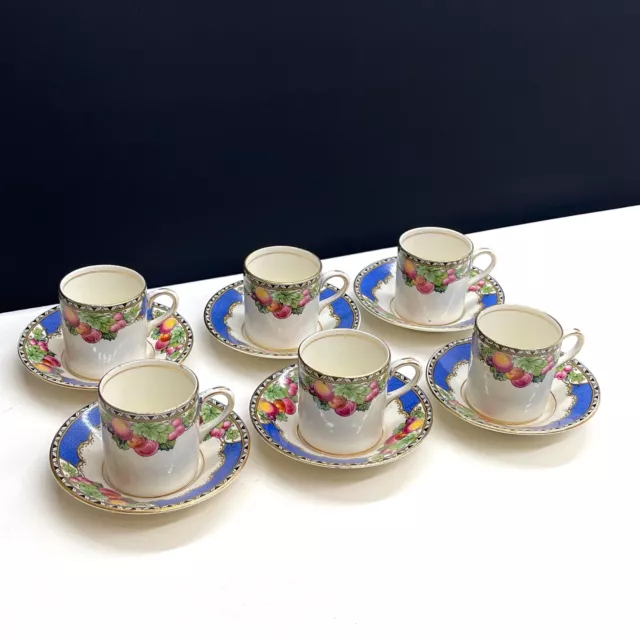 Antique Booths Silicon China Orchard Pattern Coffee Cup & Saucer Plate Set