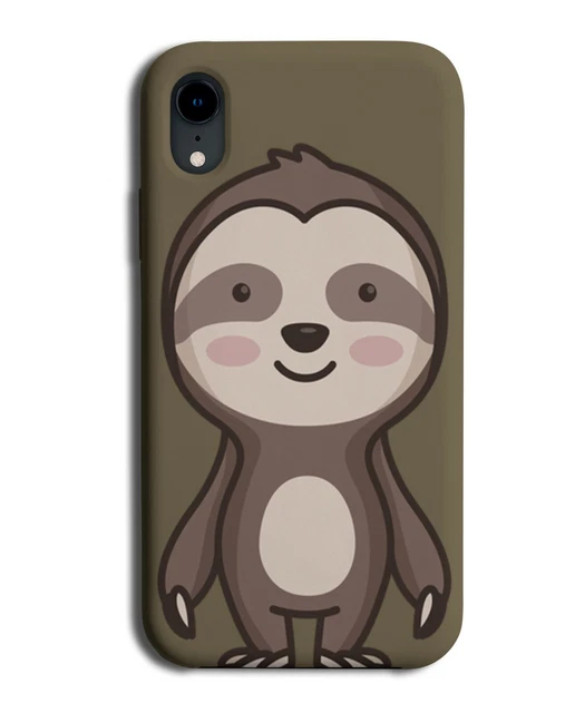 Custodia telefono pigro cartone animato divertente bradipi viso animali bambini M226