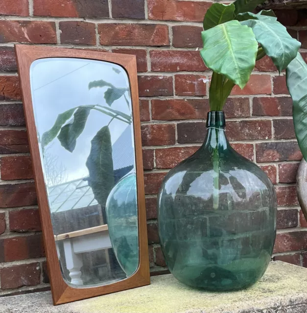 Mid Century Danish Teak Asymmetrical Wall Mirror