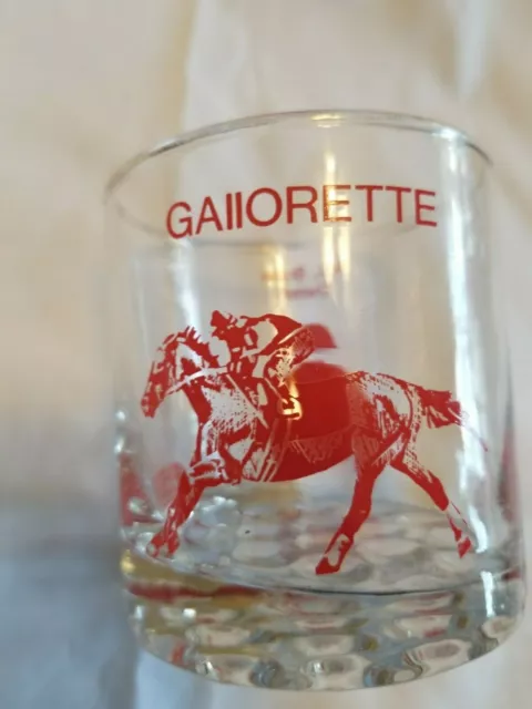 Vintage Famous Race Horse  GAIIORETTE Owner Brann  BAR Whisky Tumbler