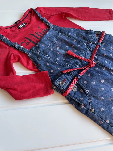 Top rosso Tommy Hilfiger 3 anni e denim boboli stampa cuore stampa a cuore