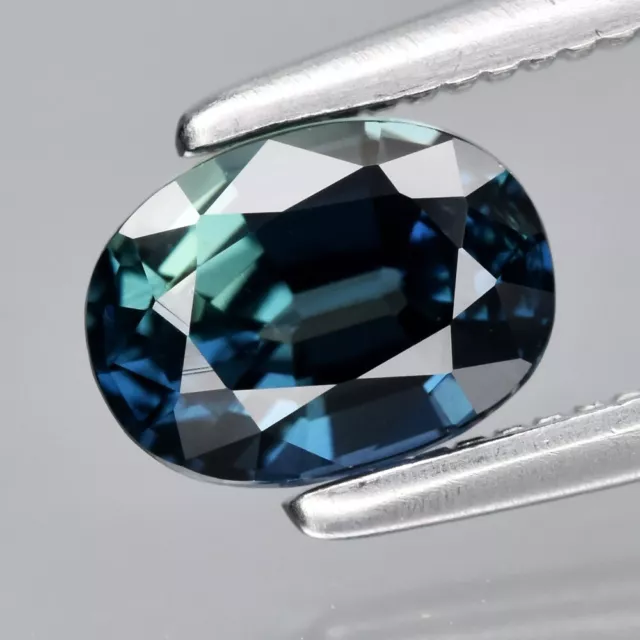 0.67ct 5.7x4.2mm VS Oval Unheated Bluish Green Sapphire Gemstone, Madagascar