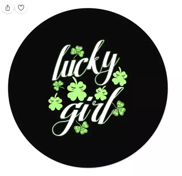 LUCKY IRISH GIRL Pendant 925 Sterling Silver 22" Necklace Men Women Gold Gift