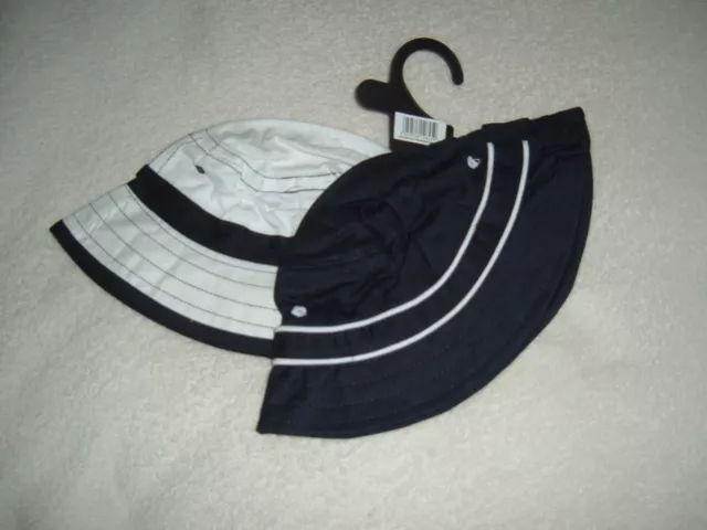 Unisex Navy/White bucket hats - holiday age 18/24 months