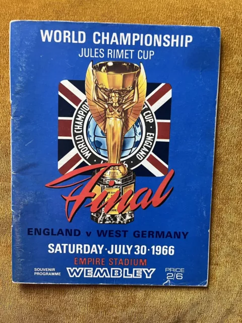 WORLD CUP FINAL 1966 England v W Germany ORIGINAL programme. Fantastic Condition