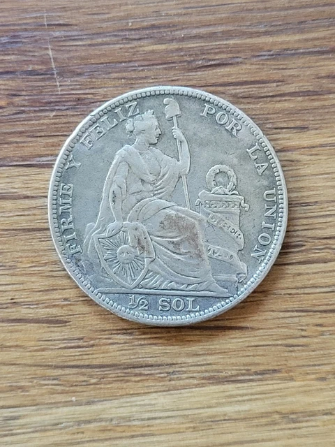 Pièce De Monnaie En Argent Du Pérou - 1 Sol 1874 - Qualité TB (Très Beau) - Collection