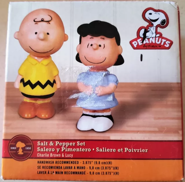 Peanut's Charlie Brown & Lucy S/P Salt and Pepper - BRAND NEW ORIGINAL BOX!