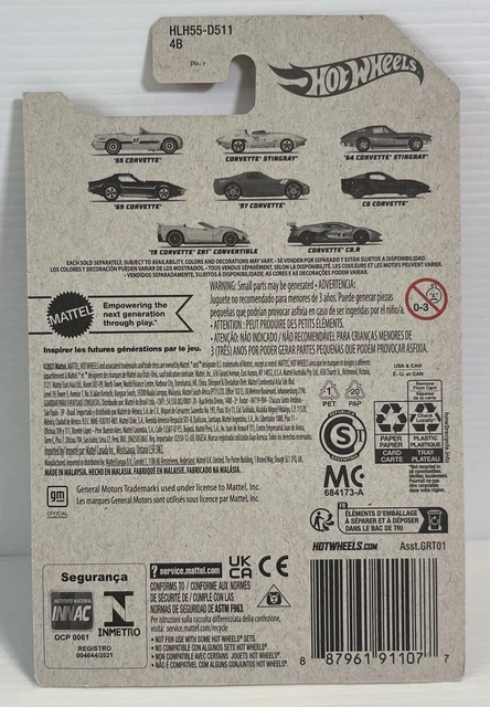 Hot Wheels Corvette 70&deg; Anniversario 1953-2023 &ndash; Set Completo 8 Pezzi Scala 1:64