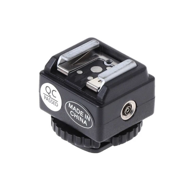 Cámara Flash Convertidor PC Sync Port Kit Metal + Plástico 29 * 26 * 30mm
